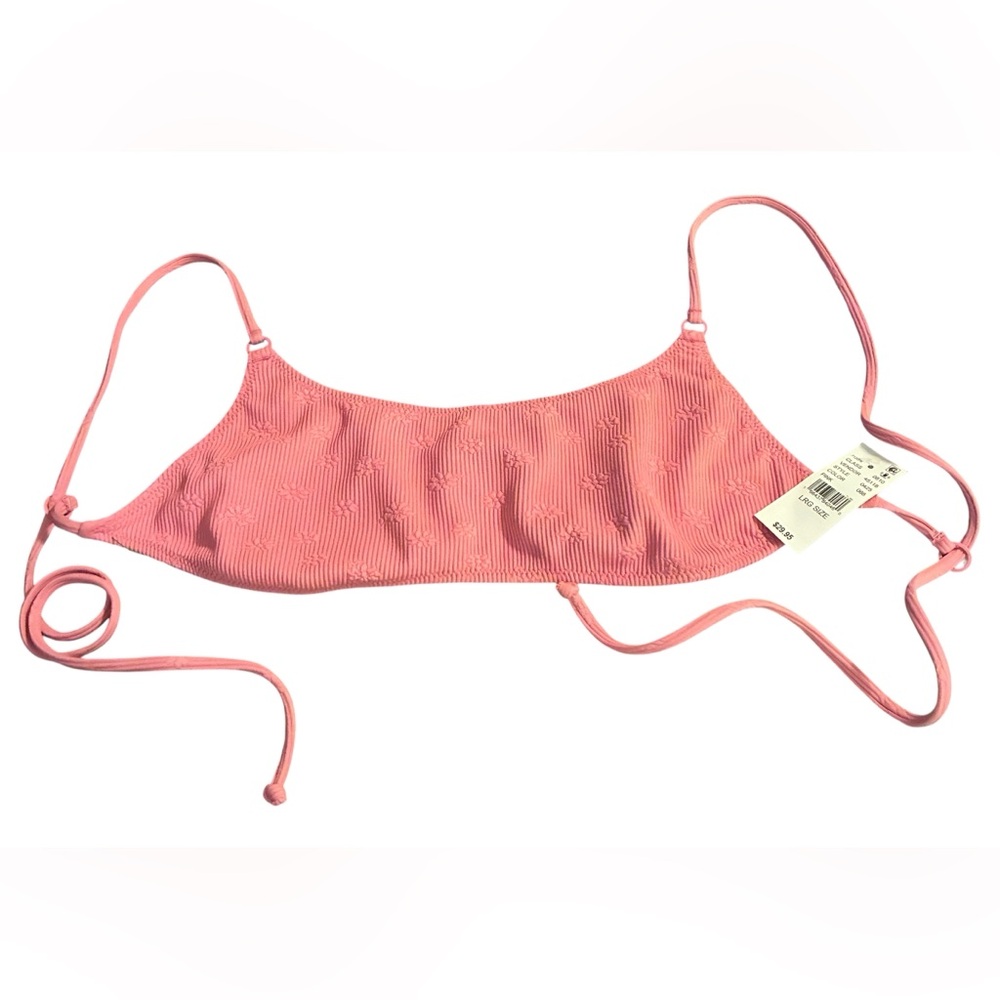NWT PACSUN PINK BANDEAU TIE TOP SIZE L